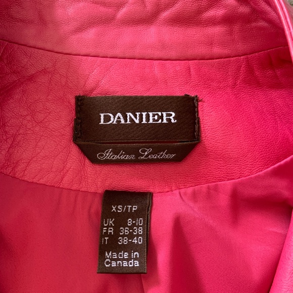 Danier leather fitted jacket - Hot Pink - Picture 6 of 10